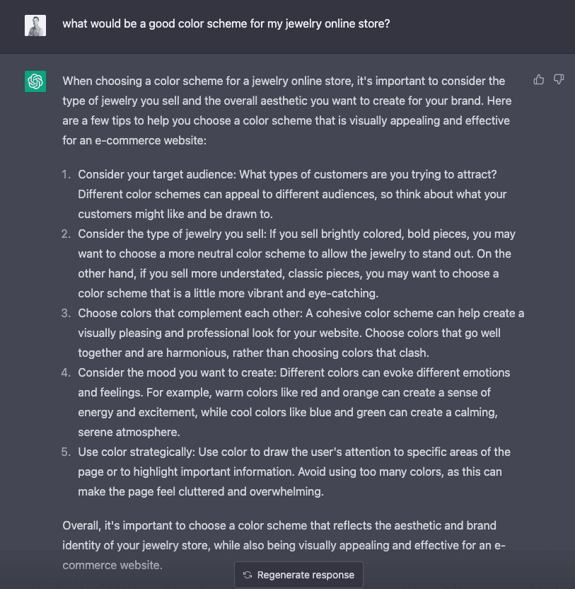 chat gpt design ideas