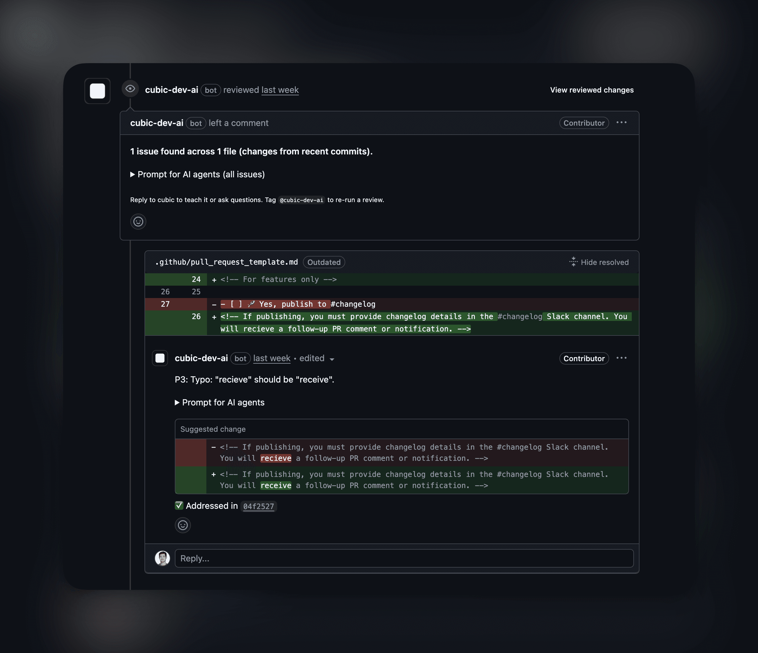 Best AI Code review tool - cubic