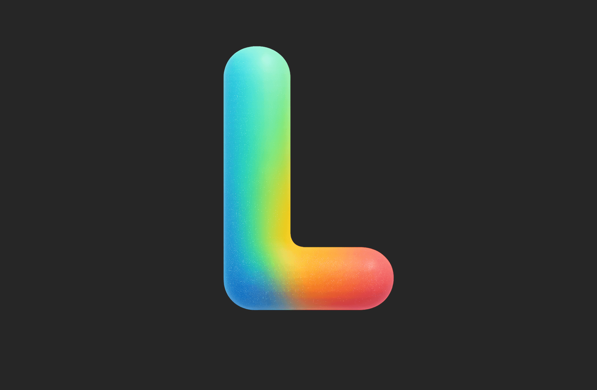 Rainbow 3D Letter L