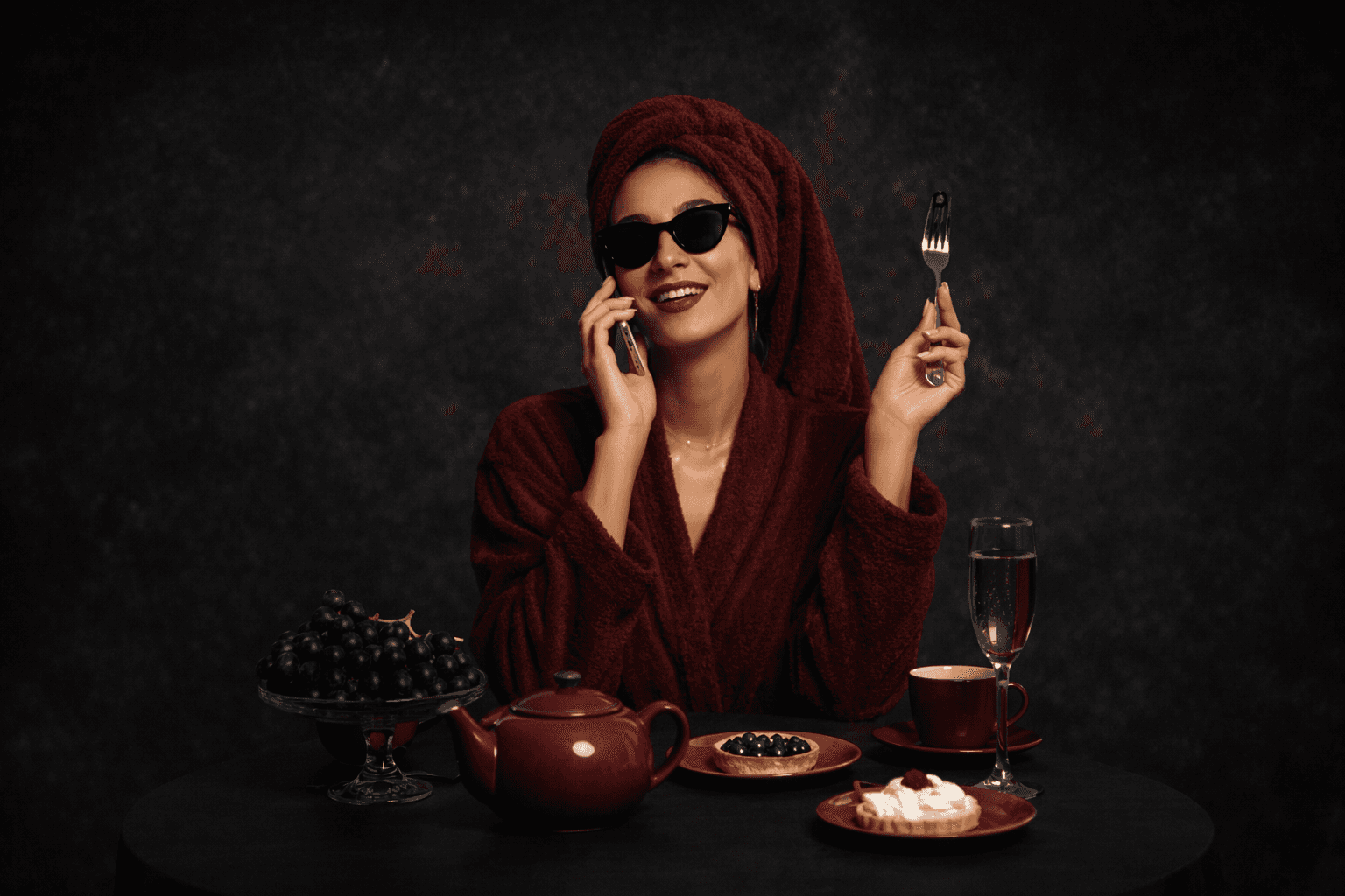 Luxury hospitality and lifestyle branding concept featuring elegant dining scene representing premium brand identity for hospitality businesses.