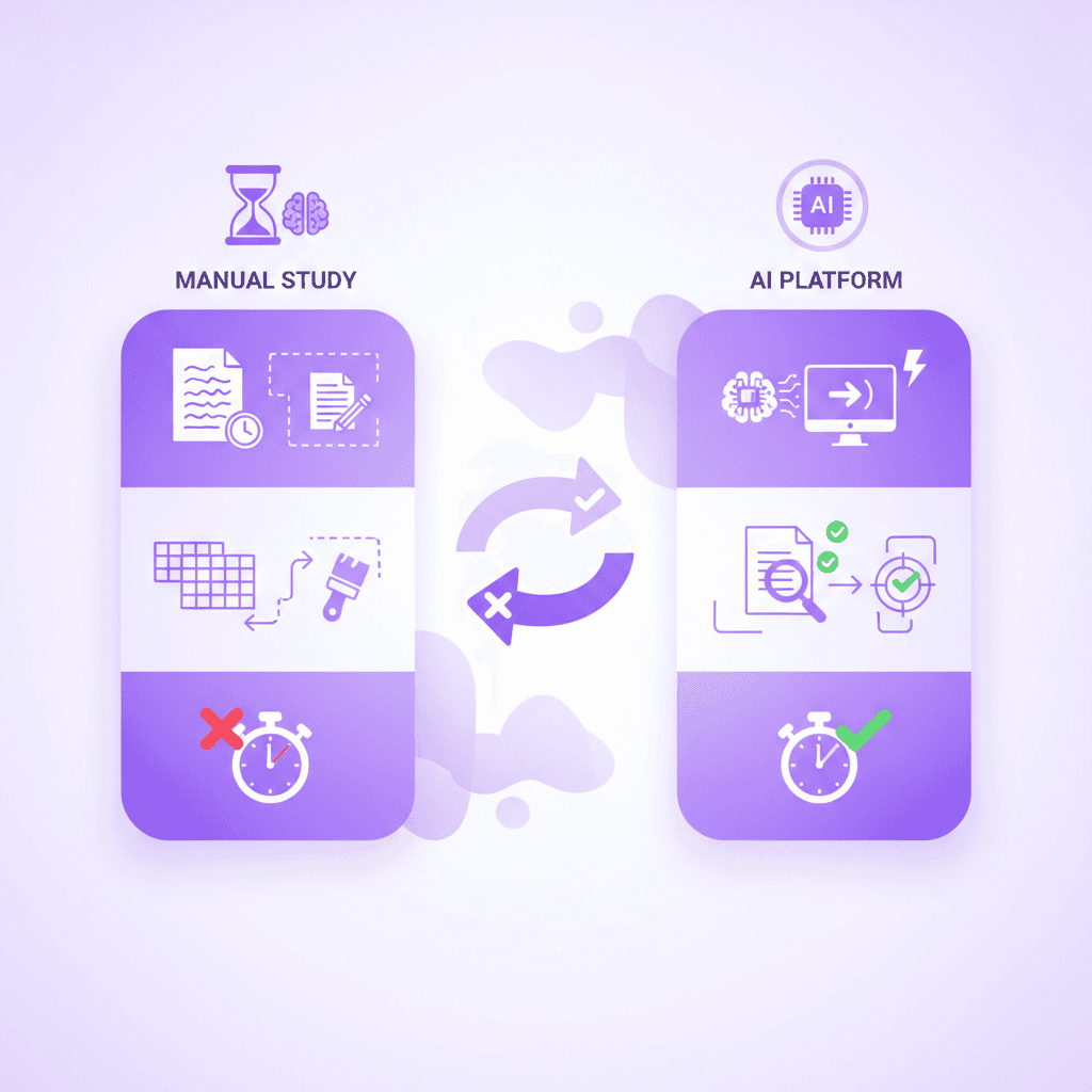 Time saved by automating study preparation