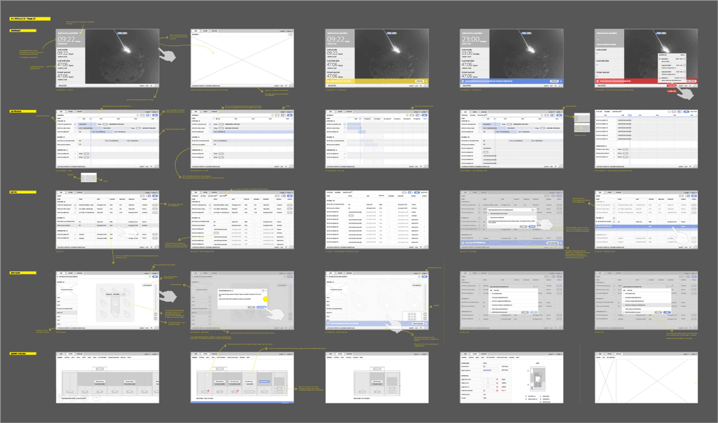 Image of wireframing in a digital tool 1