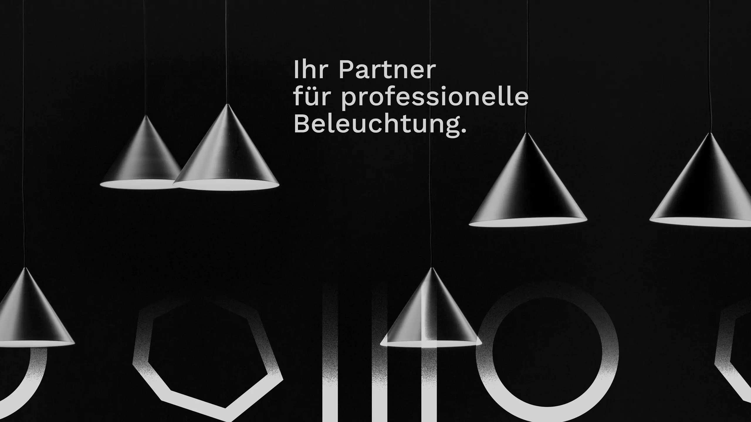 Hero-Visual Lichtagentur mit großem Logo und Markenauftritt