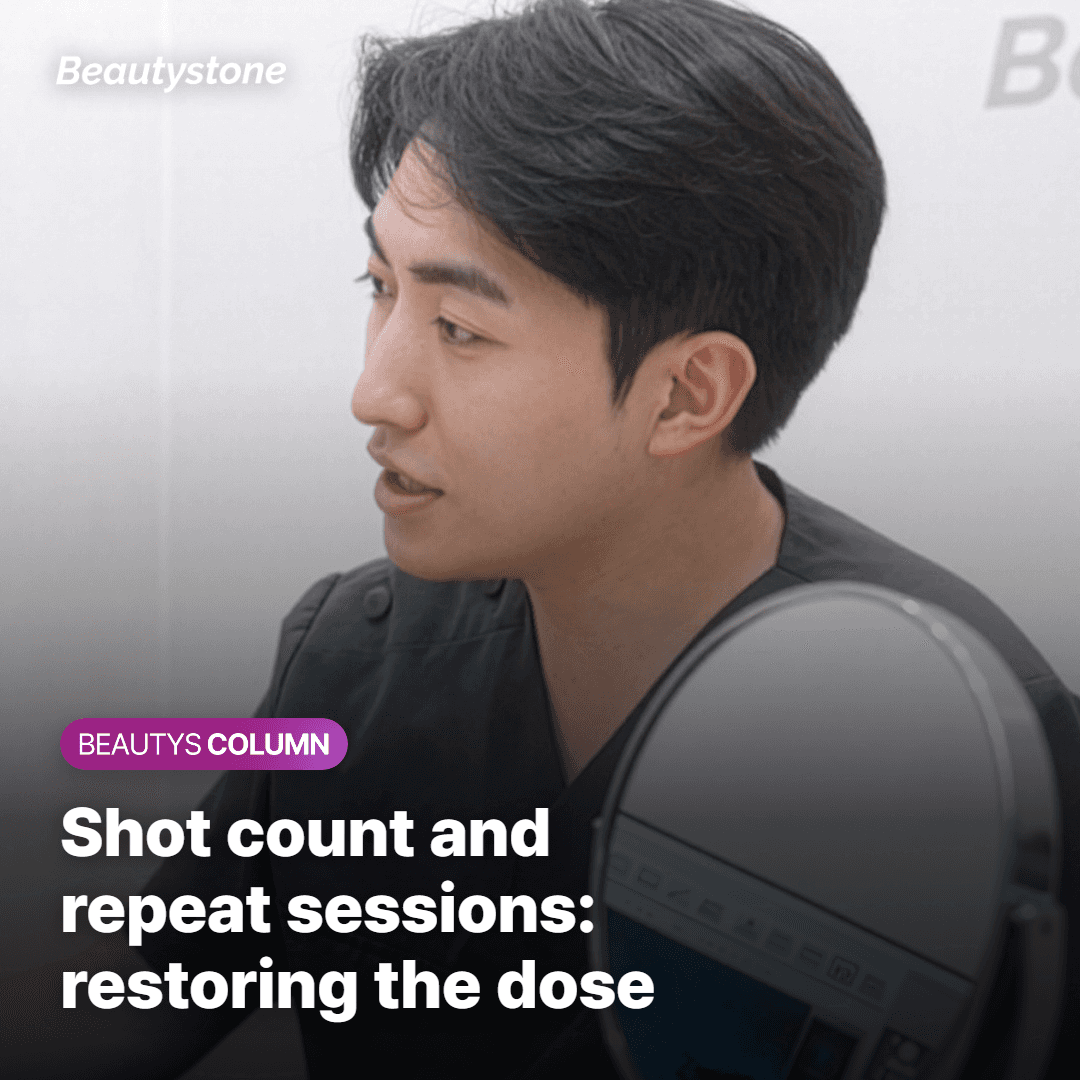 Illustration of shot count and repeat session strategy for lower-energy Thermage
