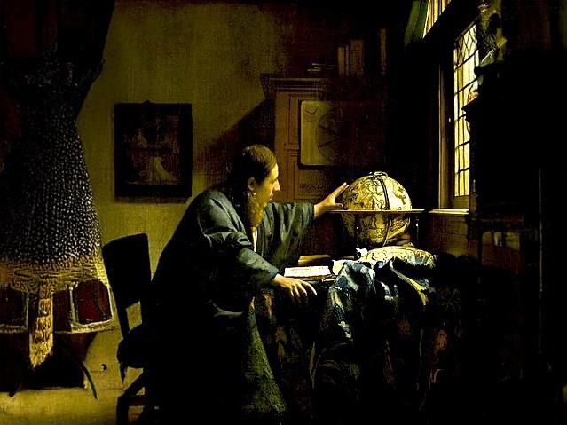 Johannes Vermeer The Astronomer Widened with Generative Fill