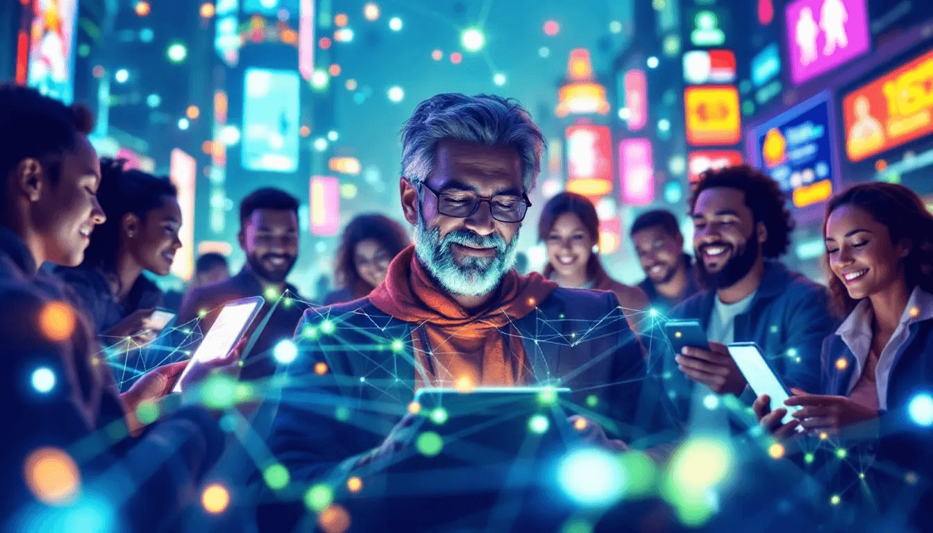 The image depicts diverse individuals from various countries interconnected through a digital network, symbolizing global access to cryptocurrency markets and financial systems. This representation highlights the importance of blockchain technology and digital currencies in fostering international collaboration and financial inclusion.