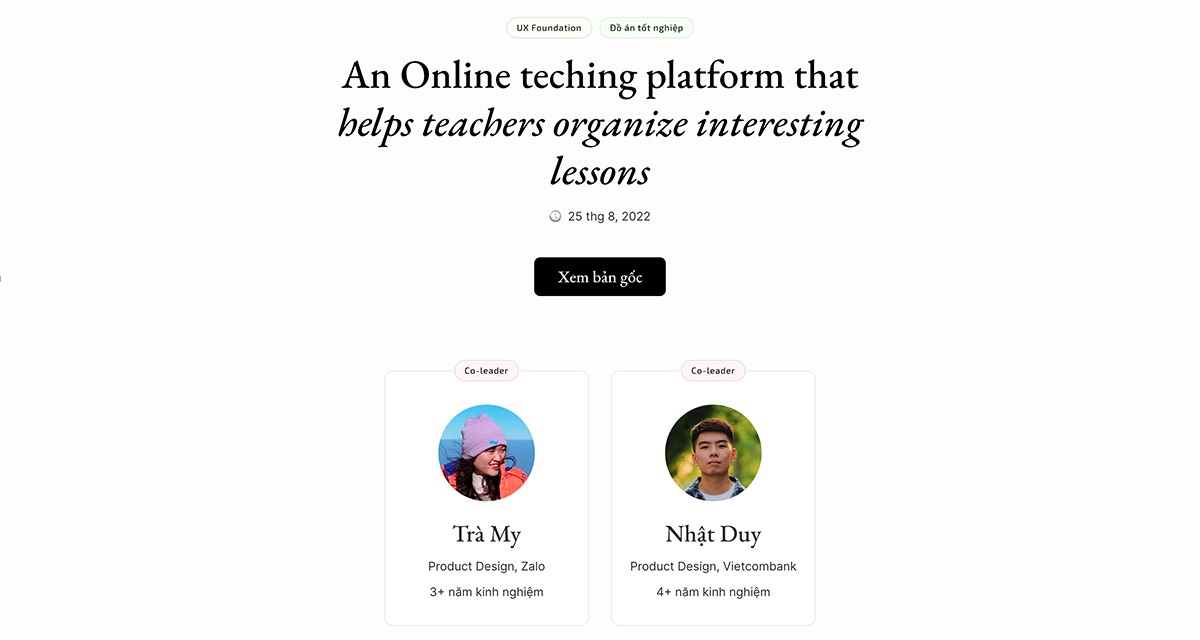 An Online Teching Platform That Helps Teachers Organize Interesting Lessons