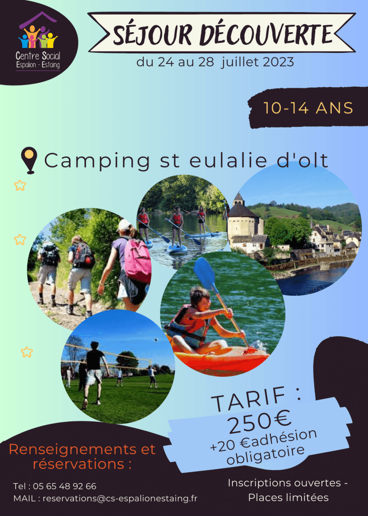 Programme ou souvenir de camp d’été du Centre Social