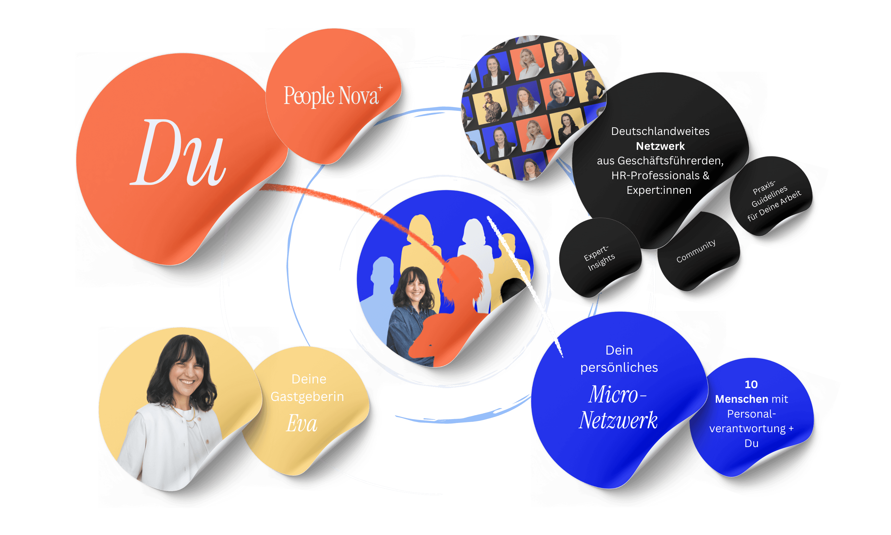 A young person with curly hair smiles at the camera while sitting in front of a laptop against a dark background. (Background Removed)