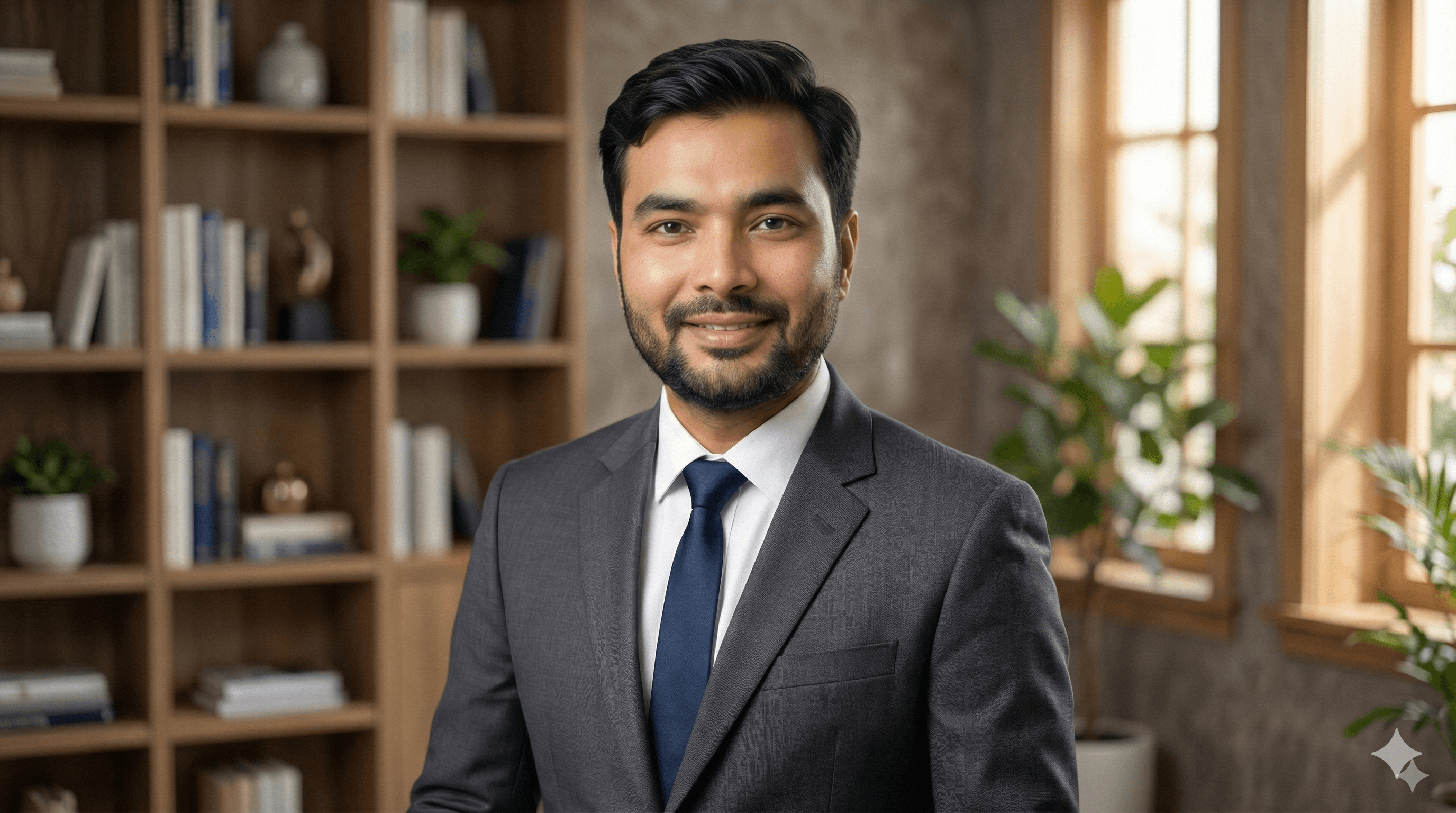man wearing gray suit jacket