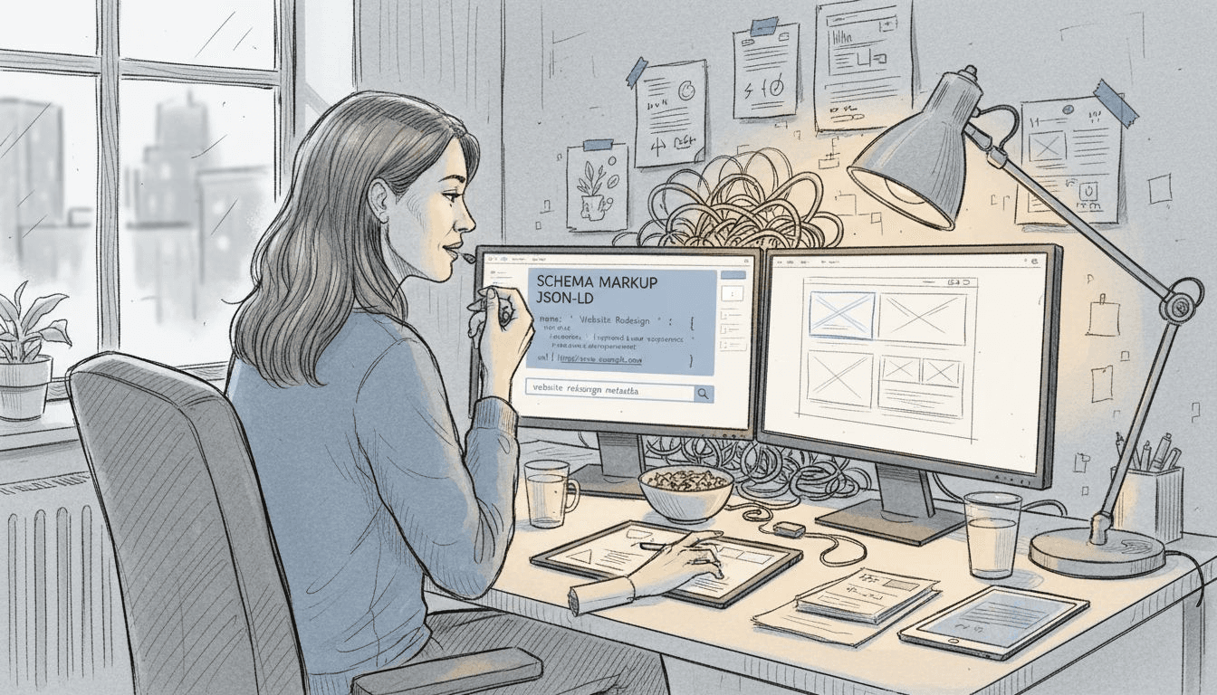 Web manager editing schema on computer
