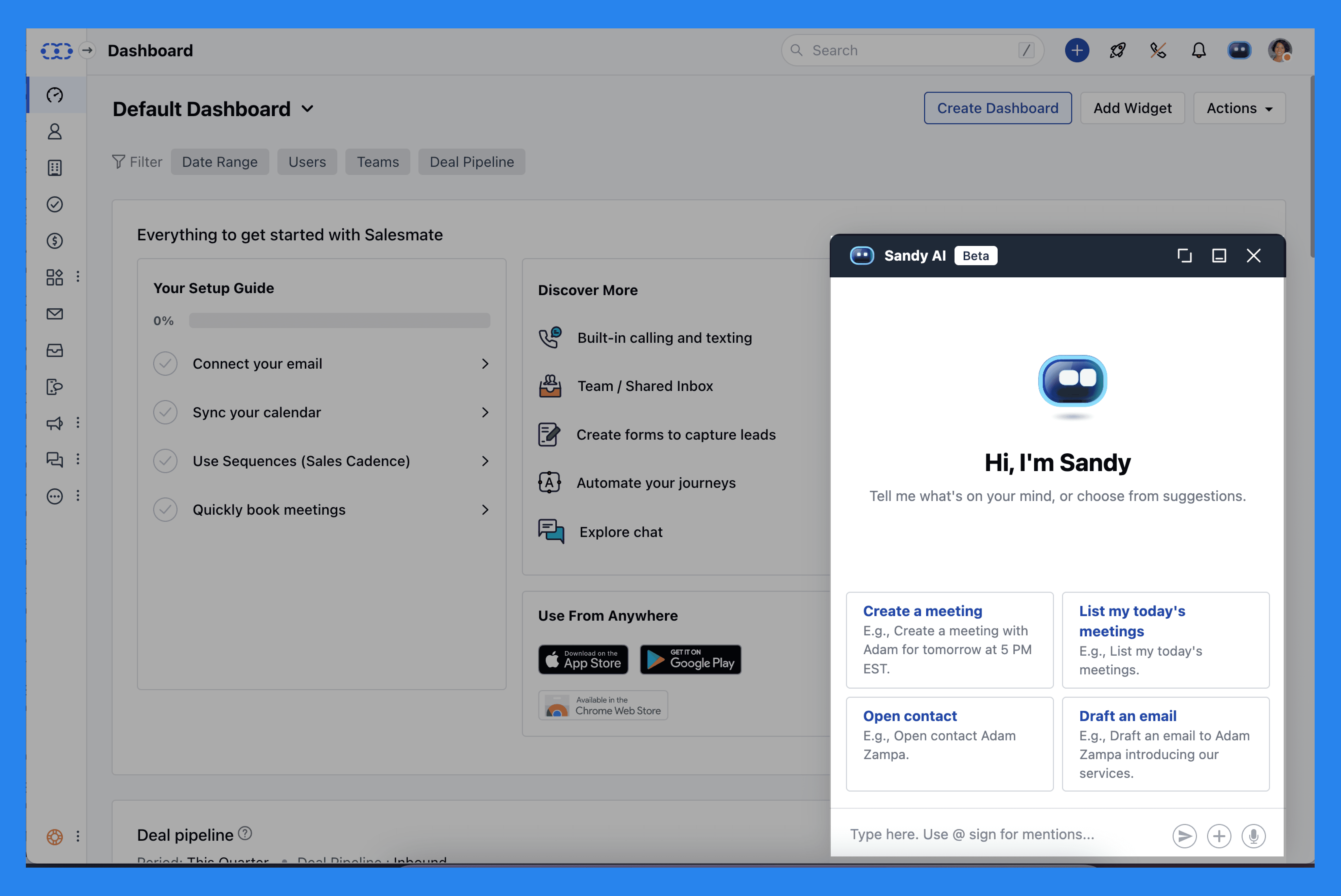 Salesmate’s Key Features: Sandy AI