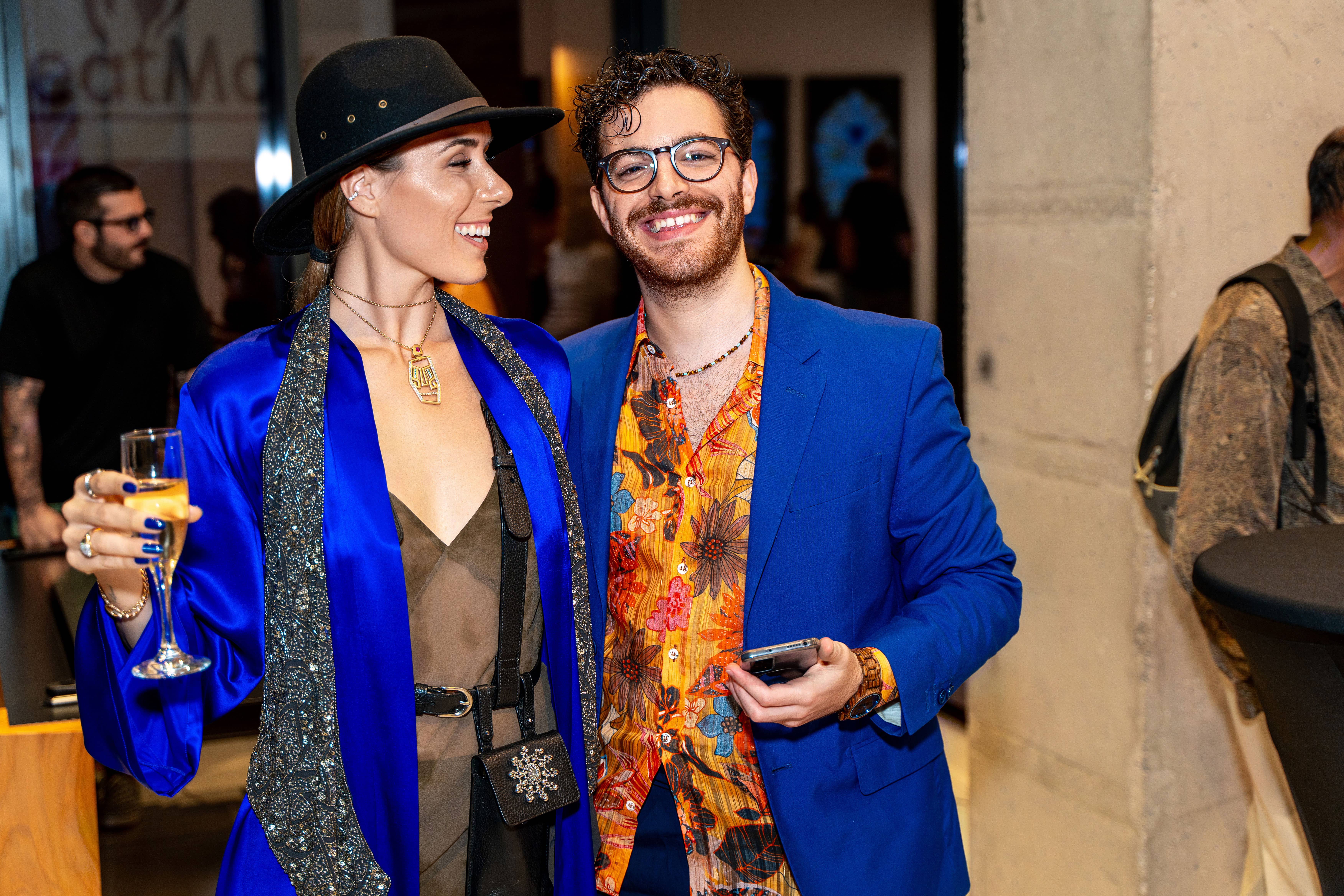 Captured moment from a corporate or social event.