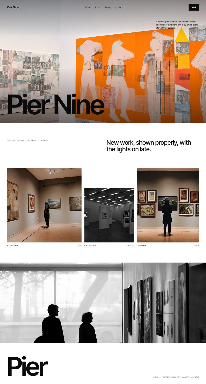 Pier Nine home page
