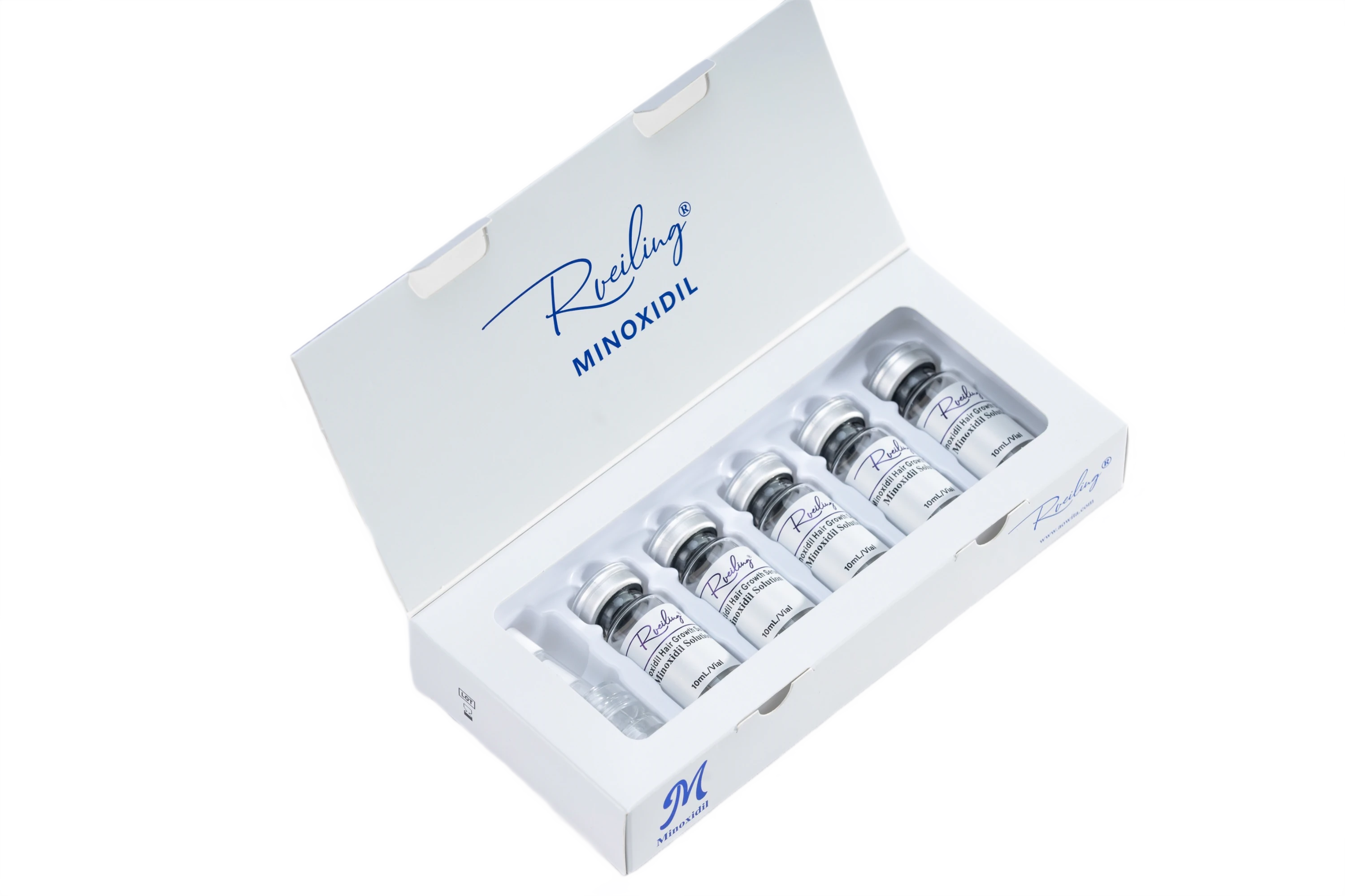 Female using 5% Minoxidil Hair Growth Solution for hair loss