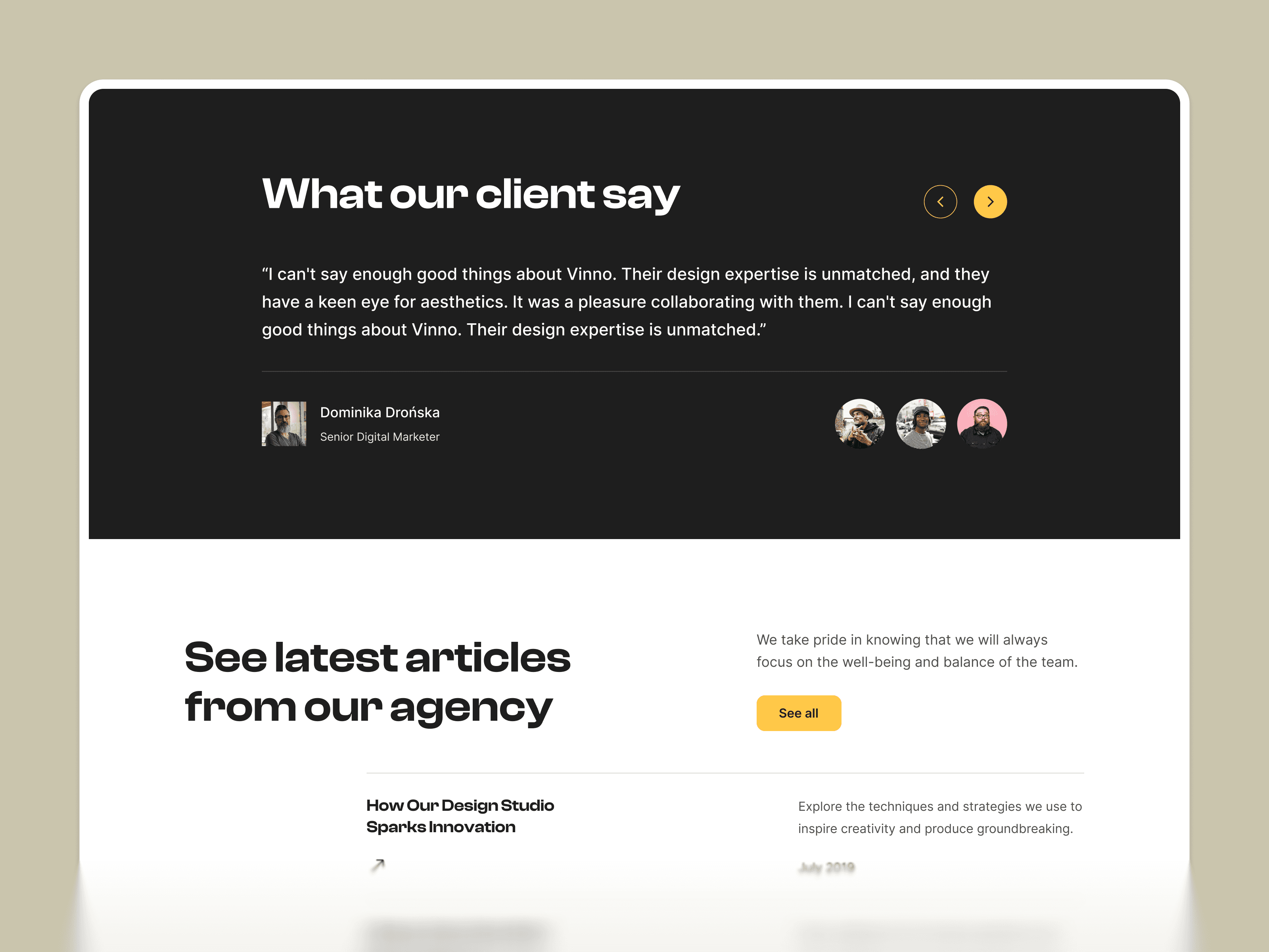 framer agency template