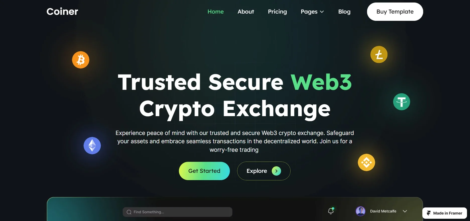 Best Framer Templates for Crypto and Web3 - Coiner
