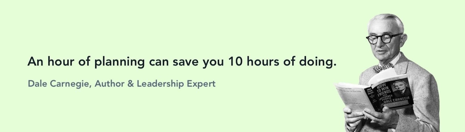 Dale Carnegie quote on planning