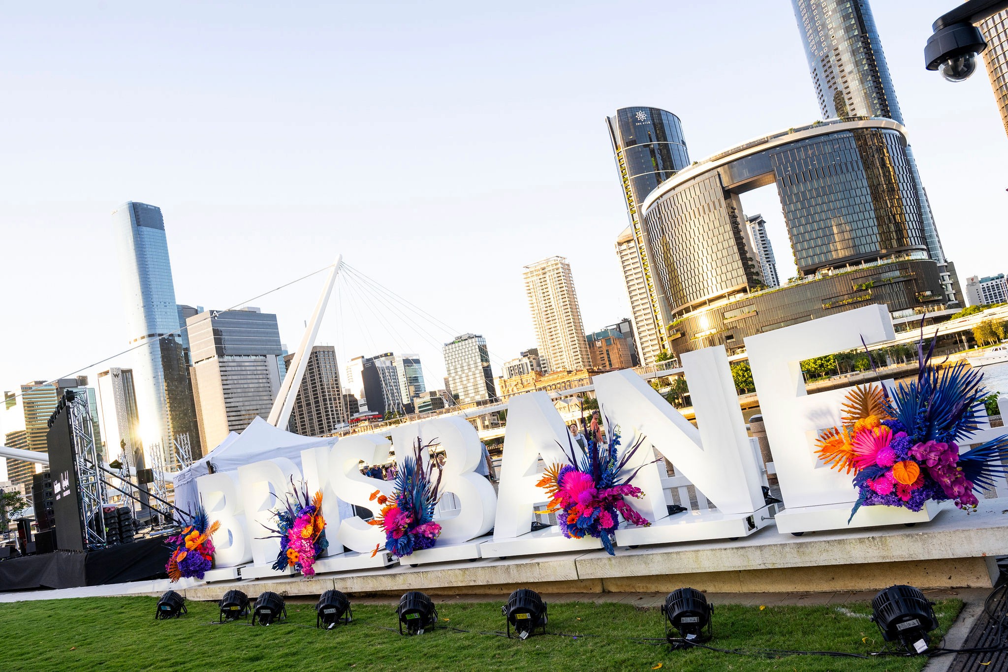 Brisbane Sign at Southbank Parklands at the Australia Tourism Exchange Queensland Showcase