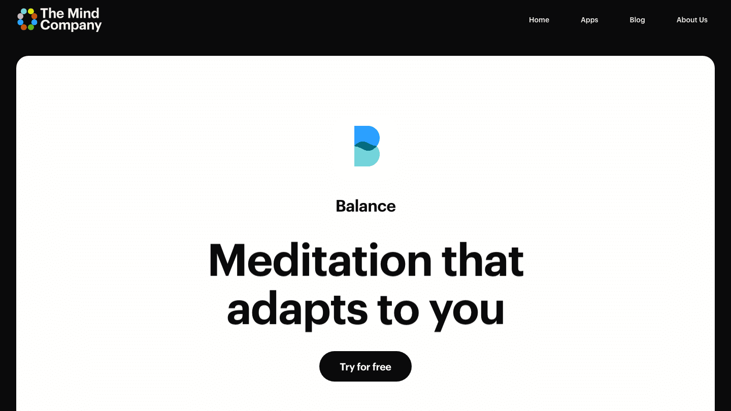 Balance meditation app screenshot