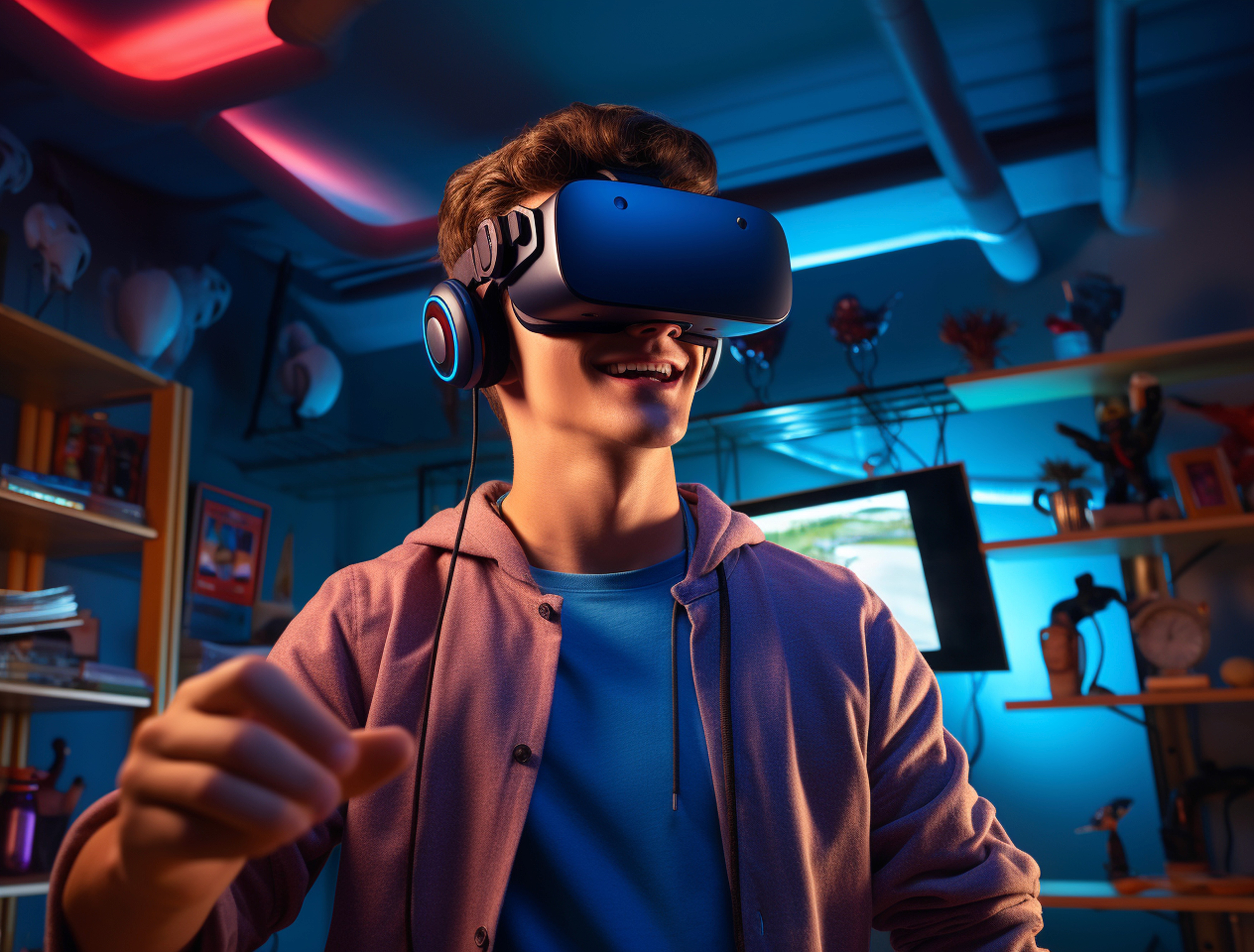 A woman in a teal dress sits in a dimly lit room, focused on her smartphone. A laptop and notepad are on the glass table, suggesting a working environment.