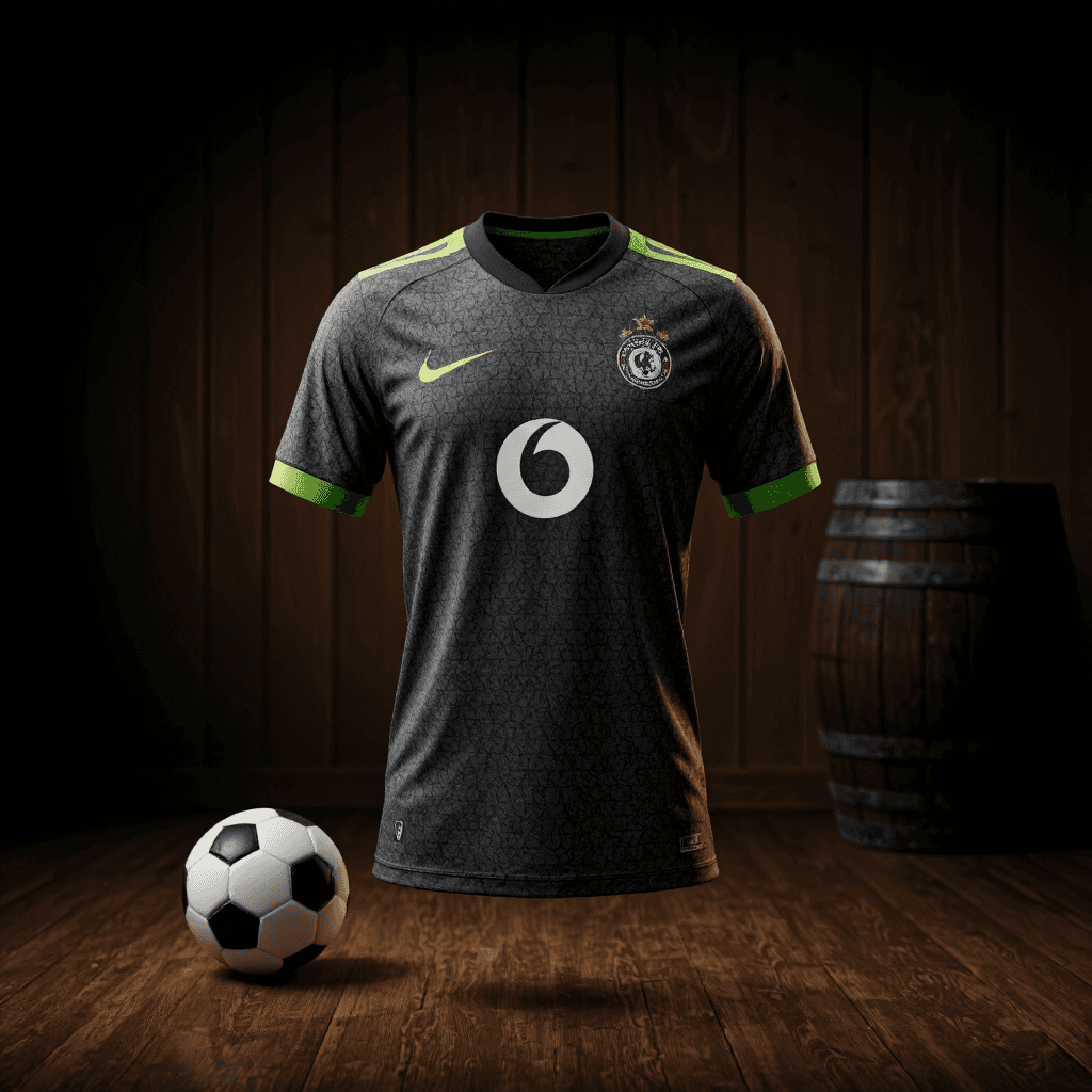 product photography of a sports jersey, typically worn for athletic activities or fan support