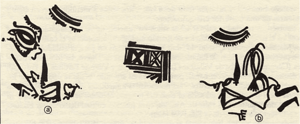 Escenas de un vaso numantino con guerreros muertos devorados por los buitres