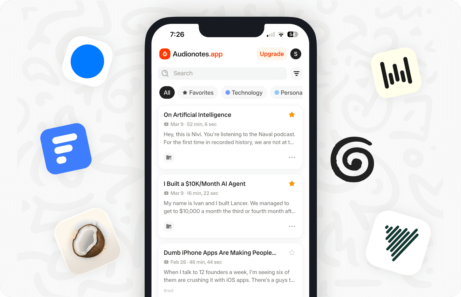 Image of competitors to Audionotes