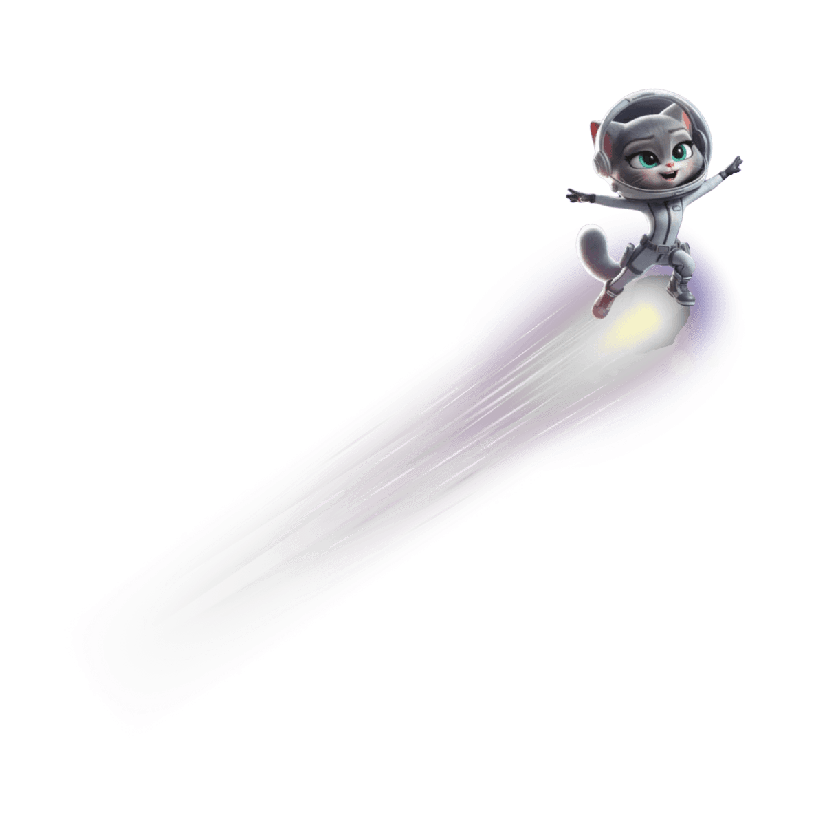 Whisy, mascotte de Whiscat Studio, vous guide dans votre aventure web