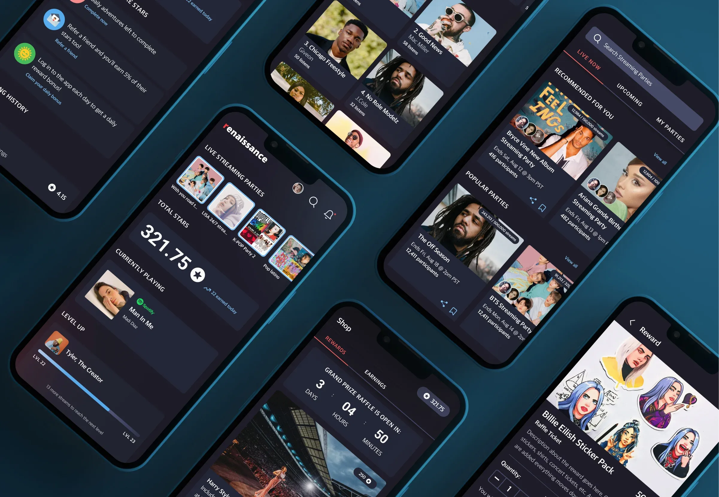 Different Renaissance screens