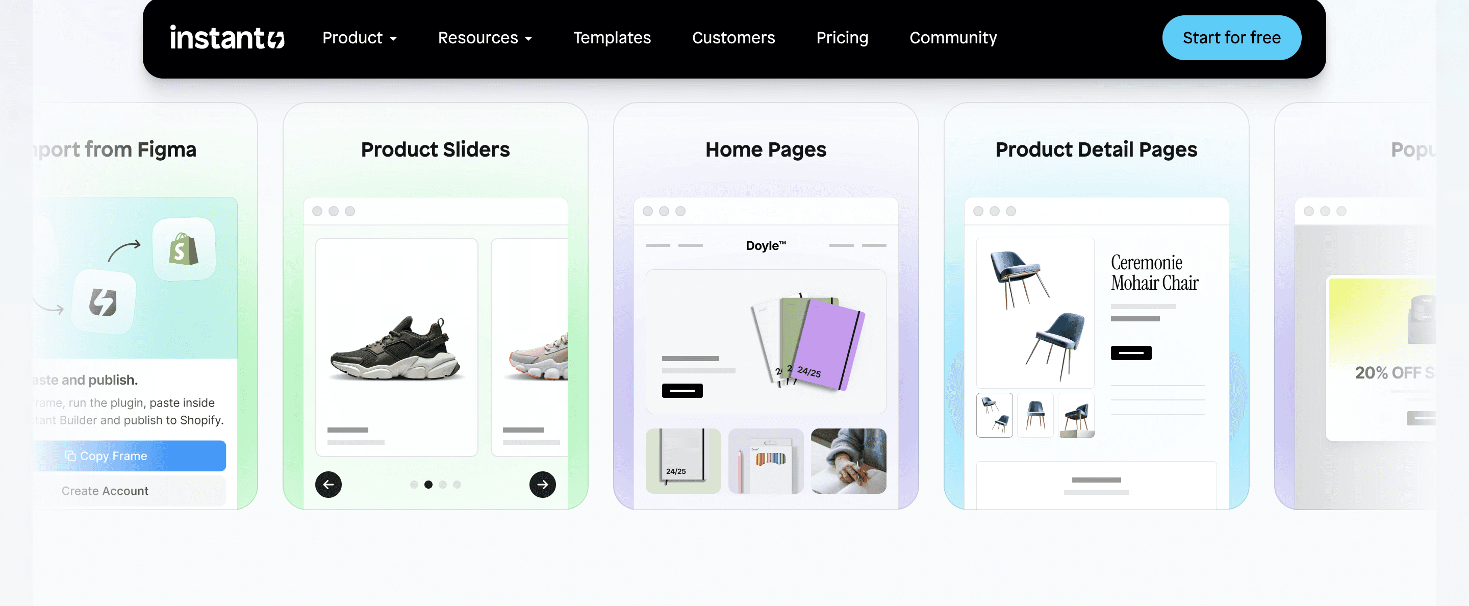 instant uis -  AI eCommerce Website Builder 