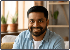 Karan, customer on video call