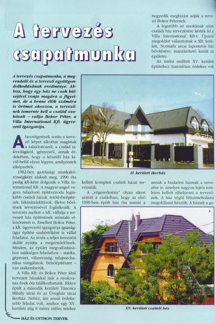 a tervezés csapatmunka ház és otthon tervek újság