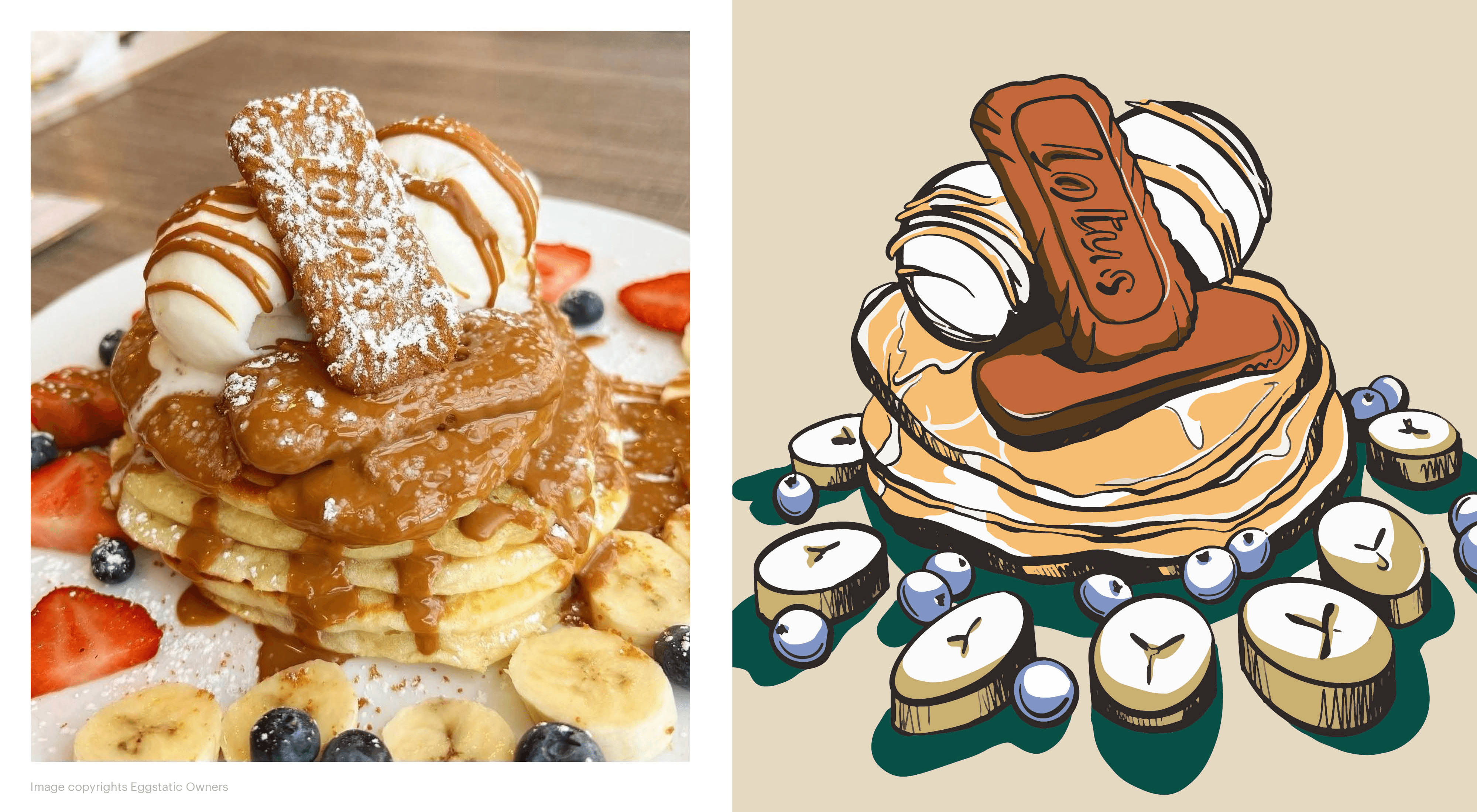 breakfast & brunch restaurant food and plates illustrations