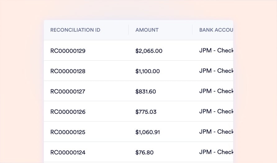 Reconciliation History Log