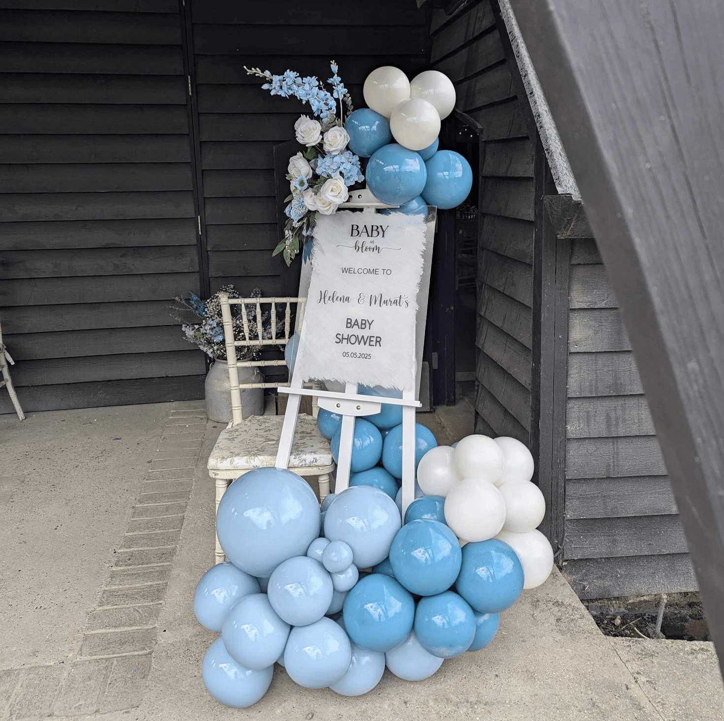 Entrance sign for a party