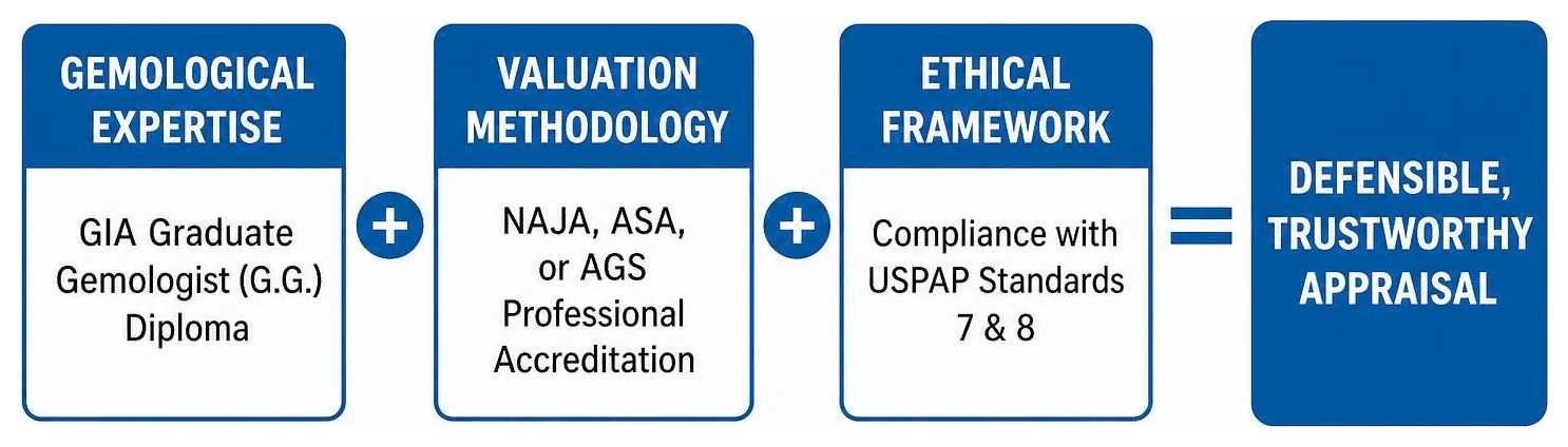 Key pillars of a qualified jewelry appraiser credentials