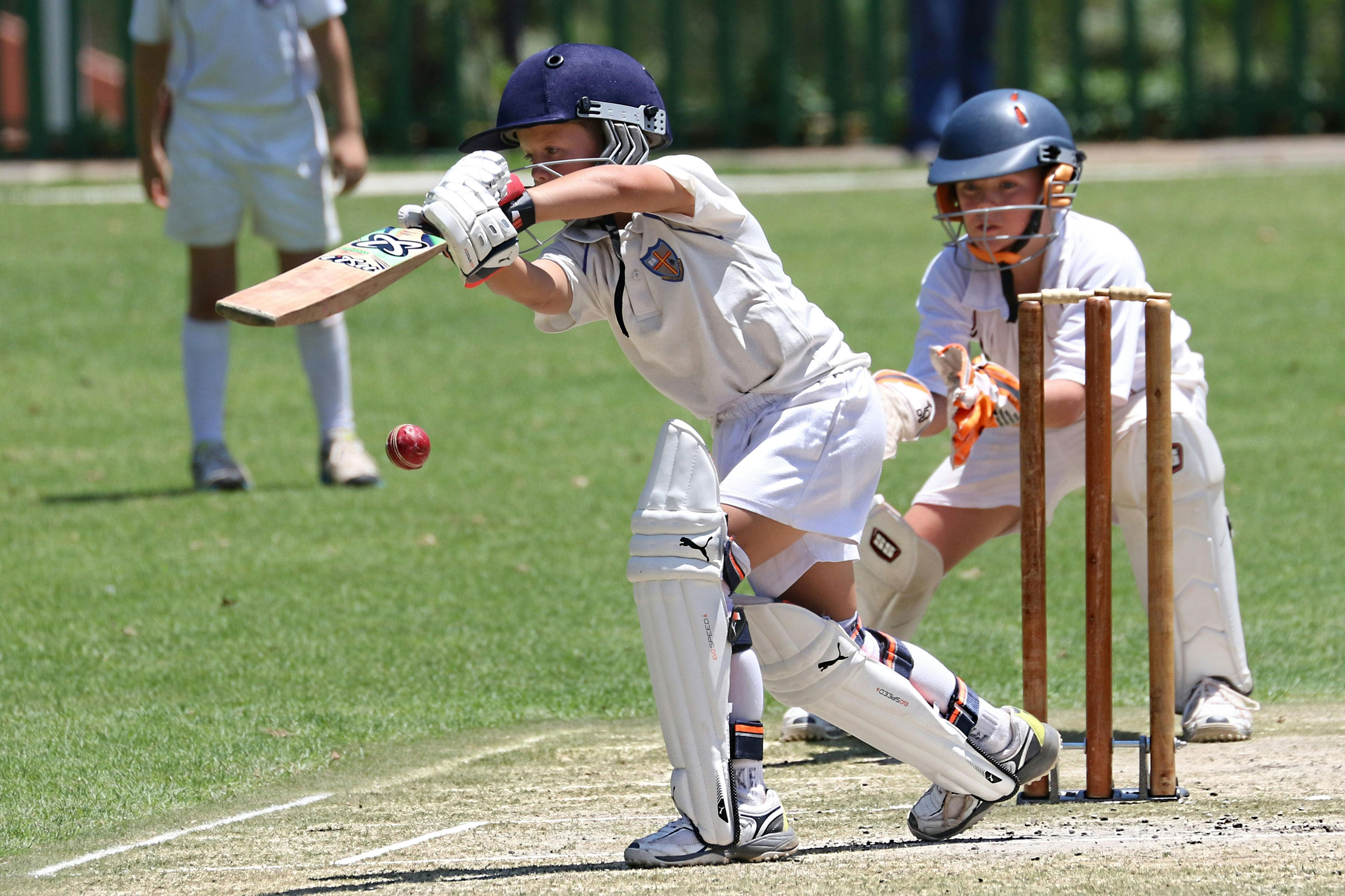 Kids Playing Cricket Sotck Image