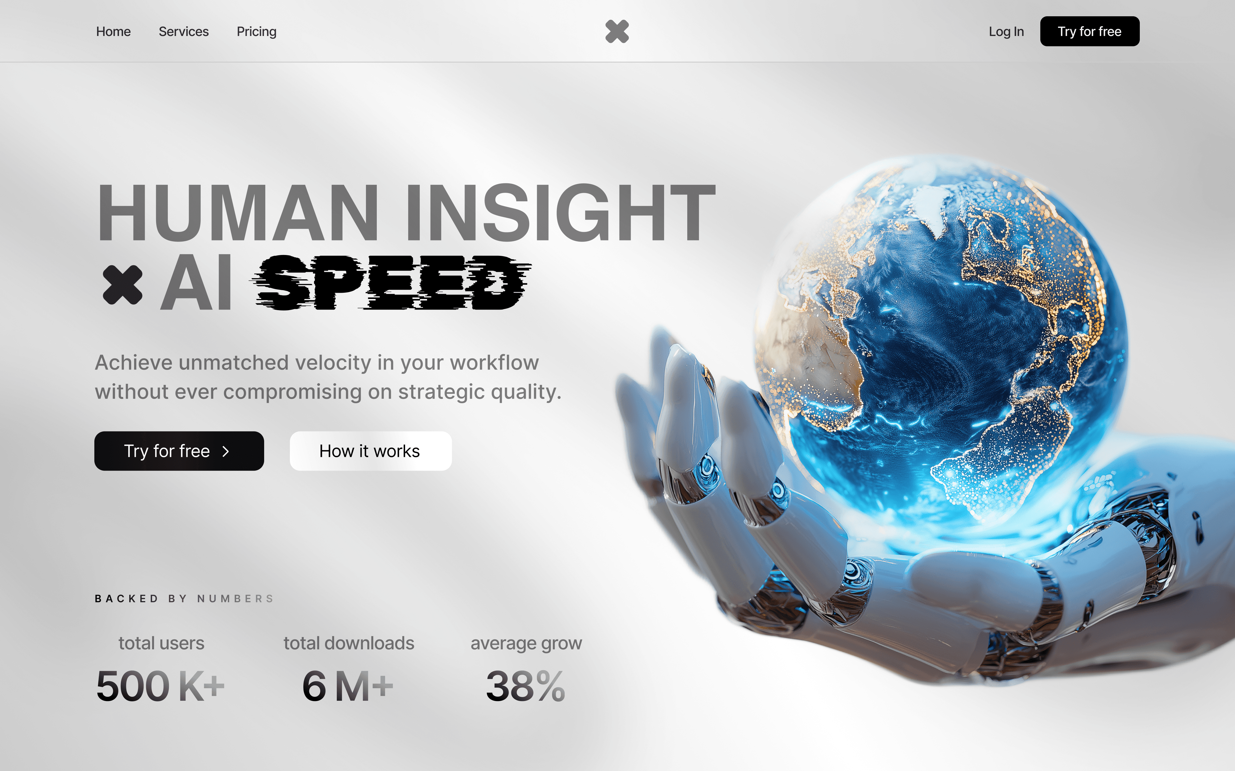 LensRef Hero section