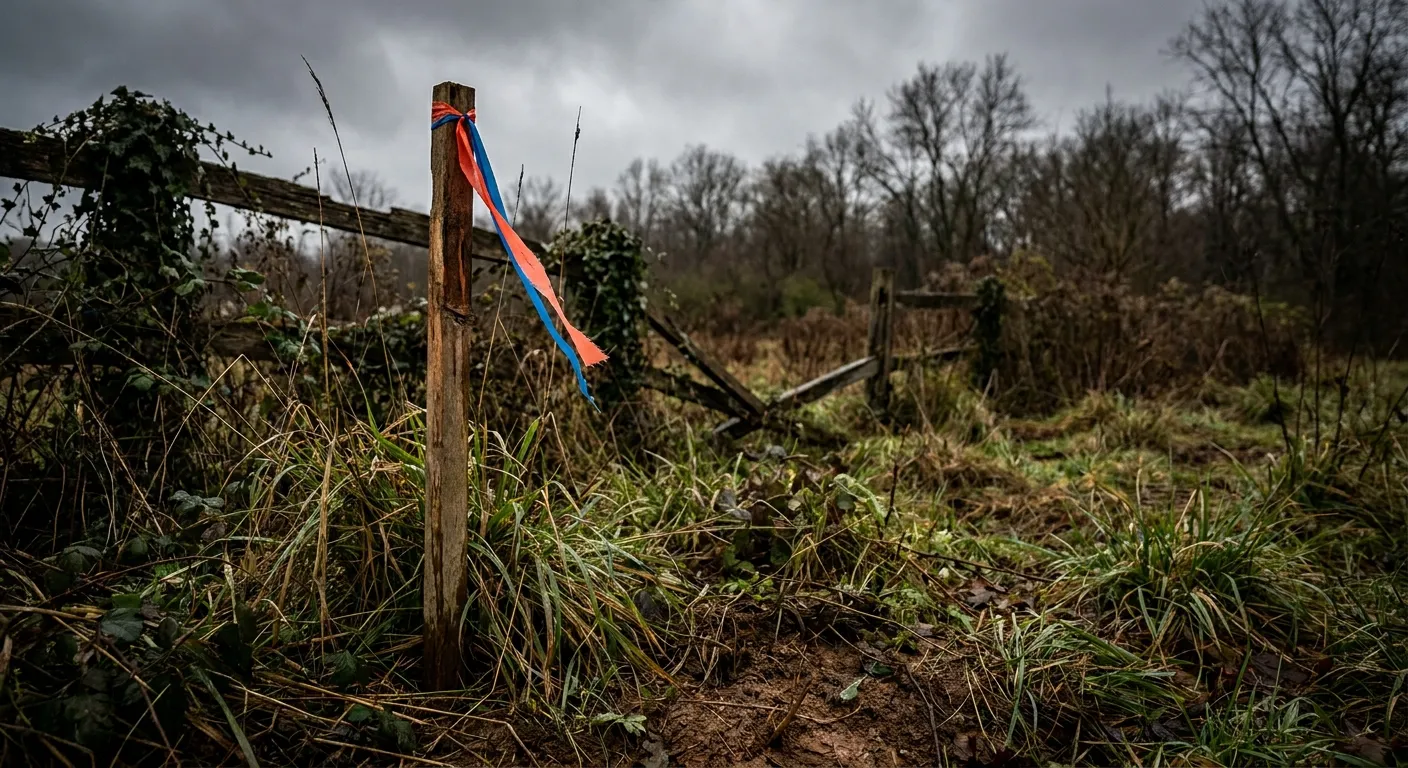 Wooden stake in lush field, cloudy sky; RockN' Socials Digital Marketing Agency.