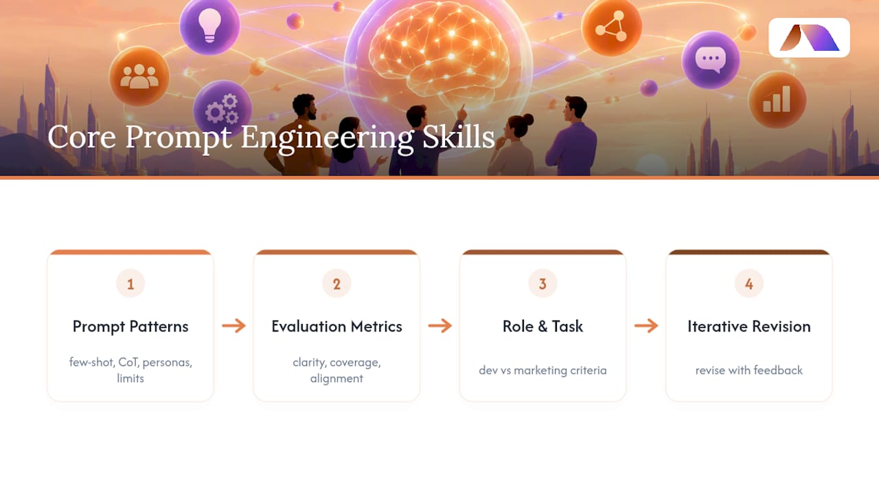 Four prompt engineering training skill areas