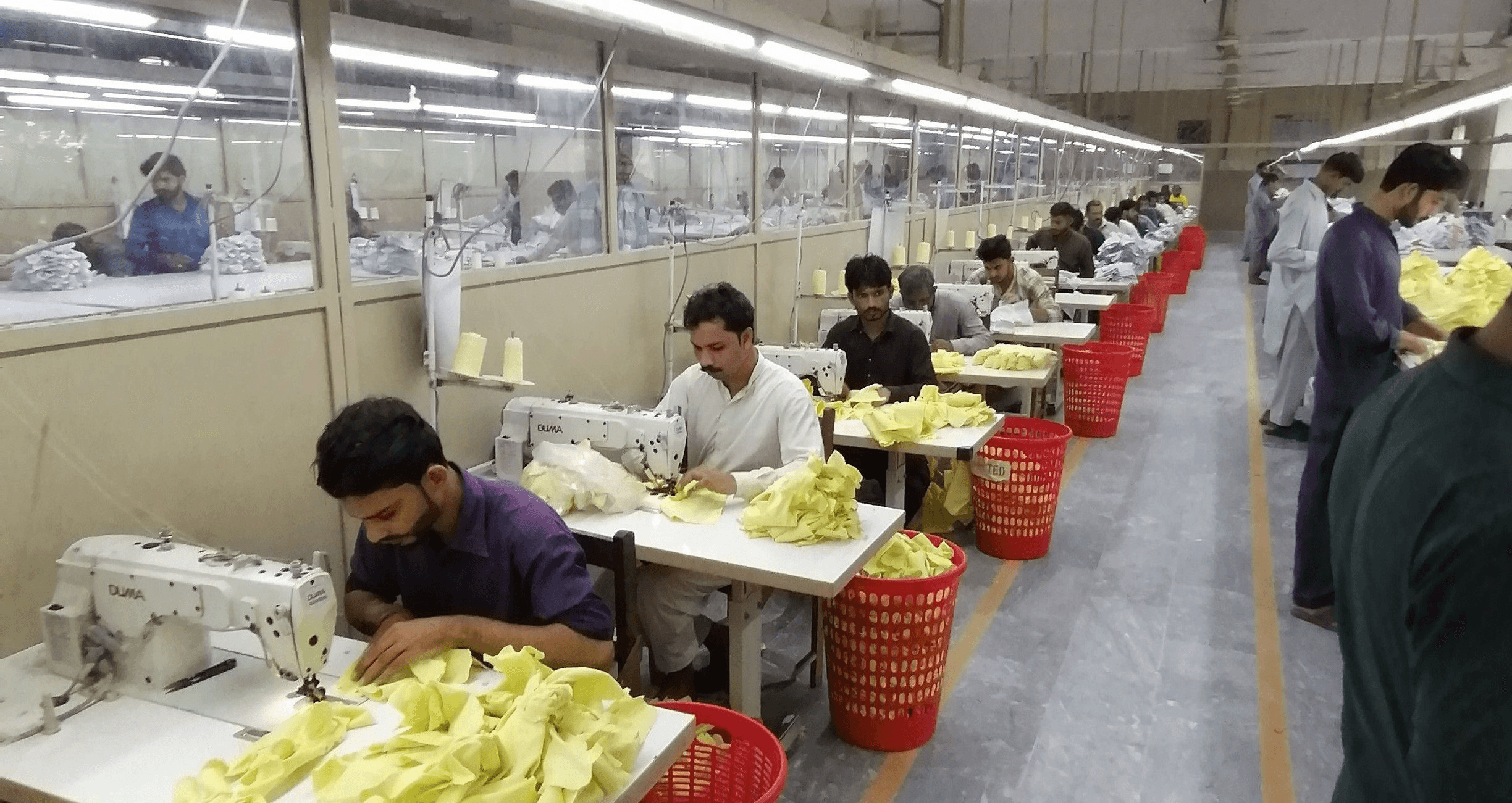 Inside of Pakistani garments factory for Sughran Trading