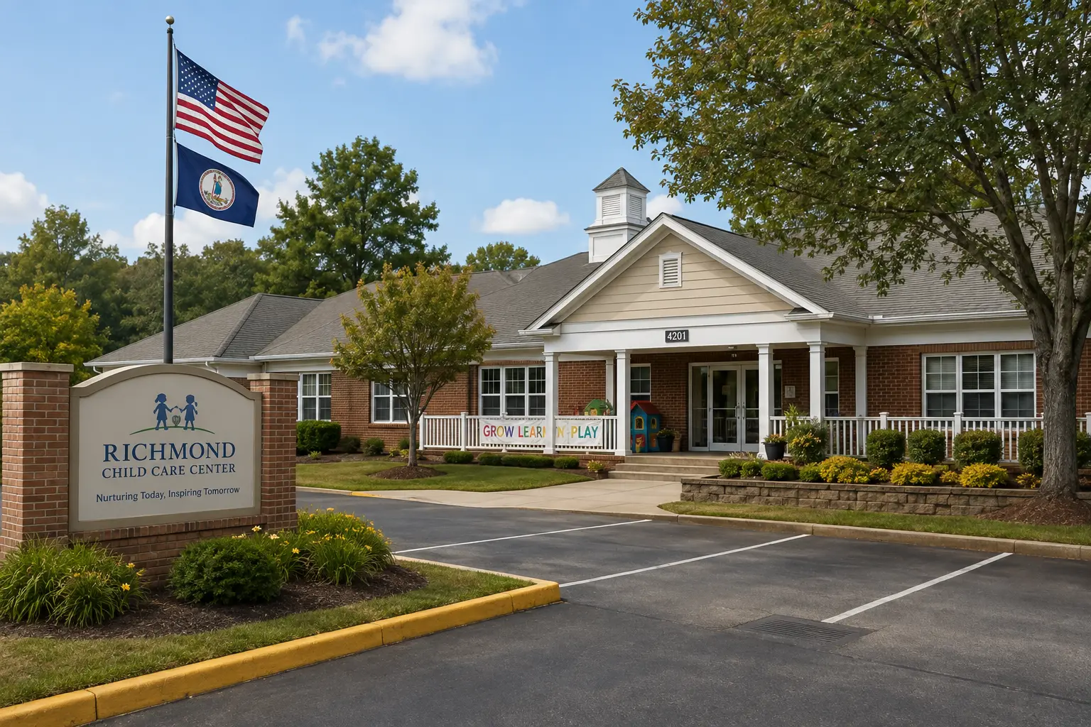 the outside of a child care center in virginia