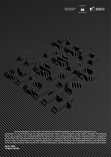 Plakatgestaltung dreidimensionale typografie in blender für Schreibwerkstatt