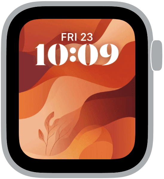 an apple watch face from the autumn gradients collection