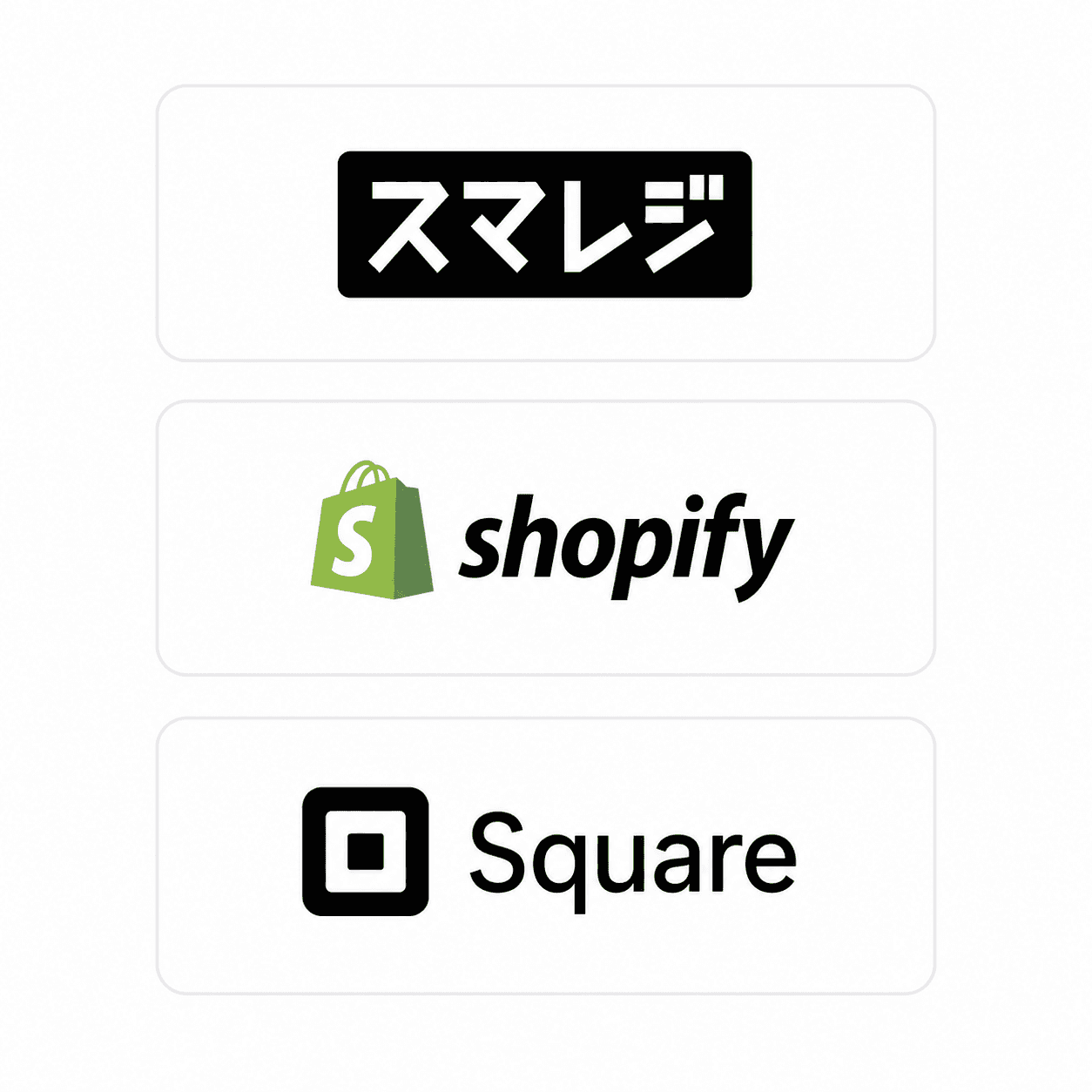 スマレジ、Shopify、Square