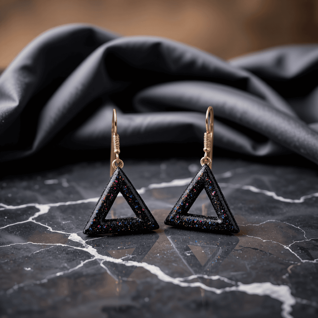 product photography of a pair of earrings
