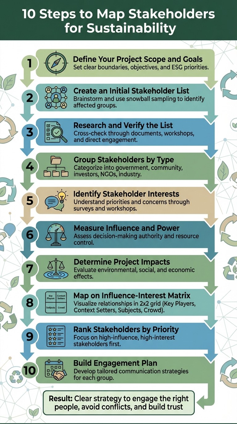 10-Step Stakeholder Mapping Process for Sustainability Projects