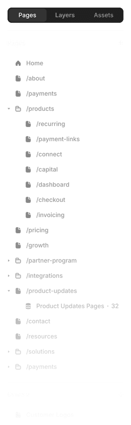 Pages in Framer
