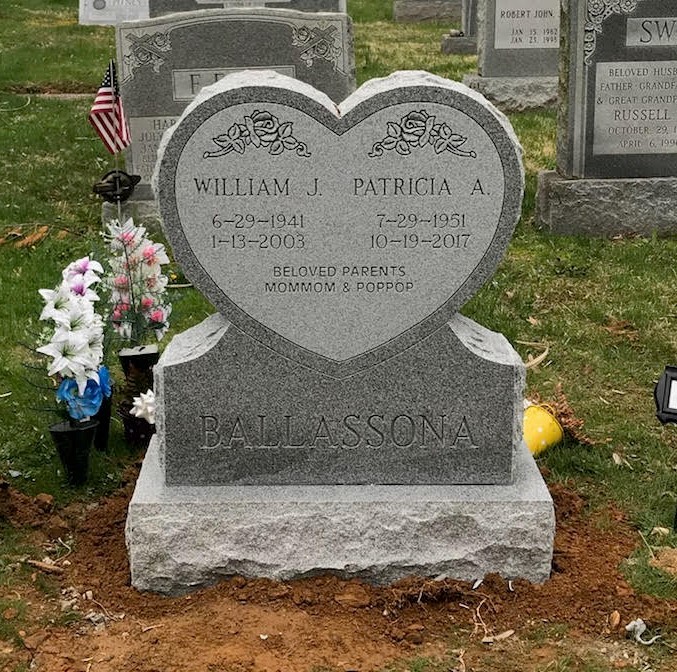 heart shaped headstone